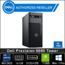 Precision 5860 Tower Xeon W3-2423 16GB-DDR5 512GB-SSD + 2TB-HDD Nvidia-T1000 Win 11 Pro