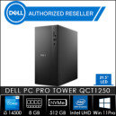 DELL PC PRO TOWER QCT1250 core-i5-14500 8GB-DDR5 512GB-SSD Win 11 Pro + Monitor Dell 21.5"
