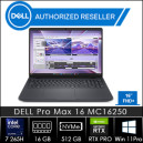 DELL Pro Max 16 MC16250  Ultra 7 265H 16GB-DDR5 512GB-SSD NVIDIA RTX PRO 500 16" NT FHD+ Win 11 Pro