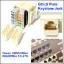 Keystone jack RG 45 gold